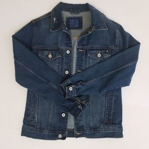 Zara distressed denim jacket